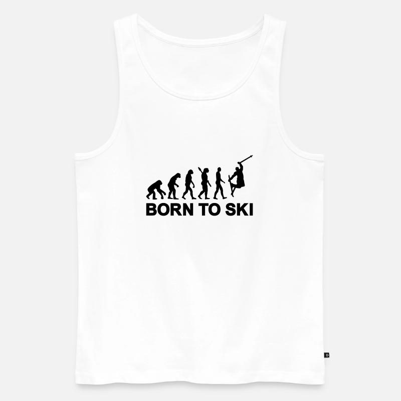 Evolution Skiing - Men's Premium Organic Tank Top - white