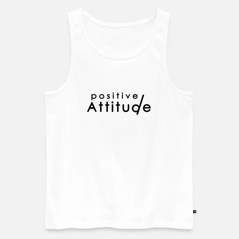 Positive ATTITUDE 1 - Männer Premium Bio Tank Top - Weiß