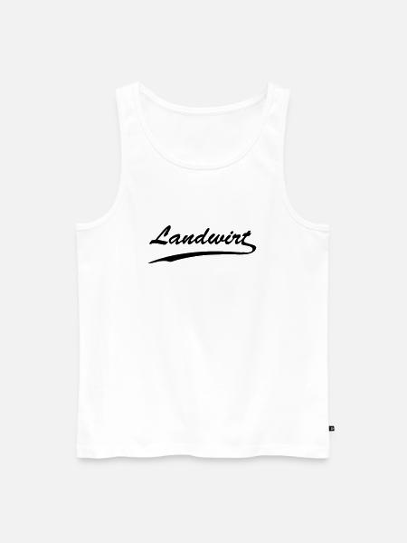 landwirt - Männer Premium Bio Tank Top - Weiß