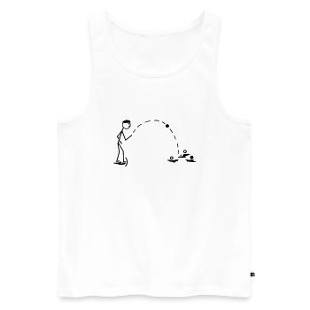 boule - Männer Premium Bio Tank Top - Weiß - Vorne - AI Model Male 178 light (178cm)