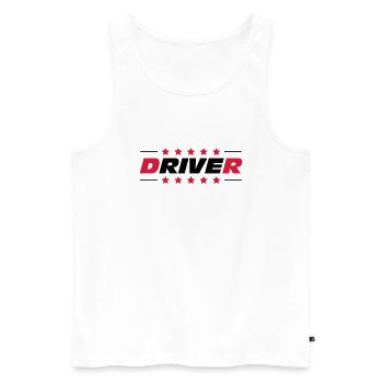 Pilot / Car / Plane / Driver / Pilote / Biker - Men's Premium Organic Tank Top - white - Front - Michal (187cm)