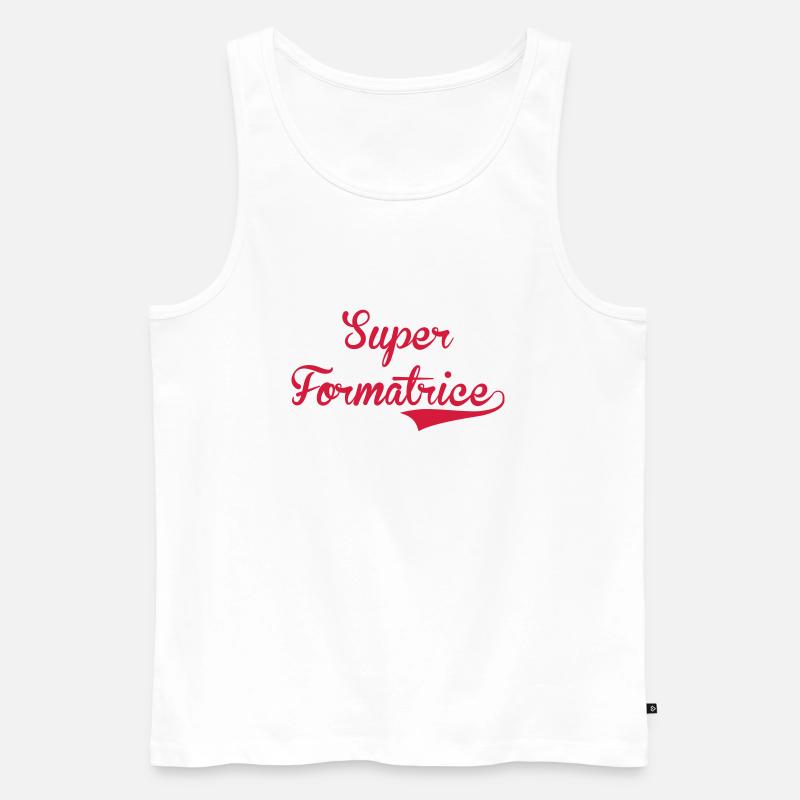 Ausbilder / Lehrer / Gestalter / trainer - Männer Premium Bio Tank Top - Weiß