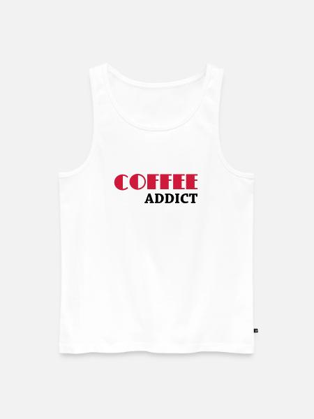 Coffee Addict - Débardeur bio Premium Homme - blanc