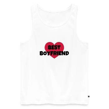 Amour / Saint Valentin / Coeur / Bébé / Love - Débardeur bio Premium Homme - blanc - Devant - AI Model Male 178 light (178cm)