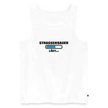 Straßenbauer - Männer Premium Bio Tank Top - Weiß - Vorne - AI Model Male 178 light (178cm)