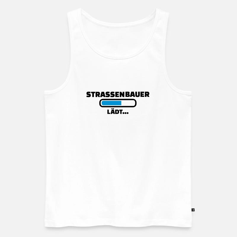 Straßenbauer - Männer Premium Bio Tank Top - Weiß