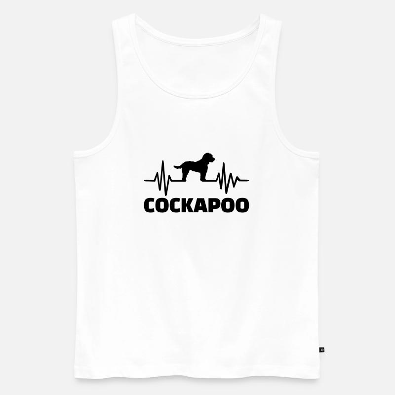 Cockapoo - Men's Premium Organic Tank Top - white