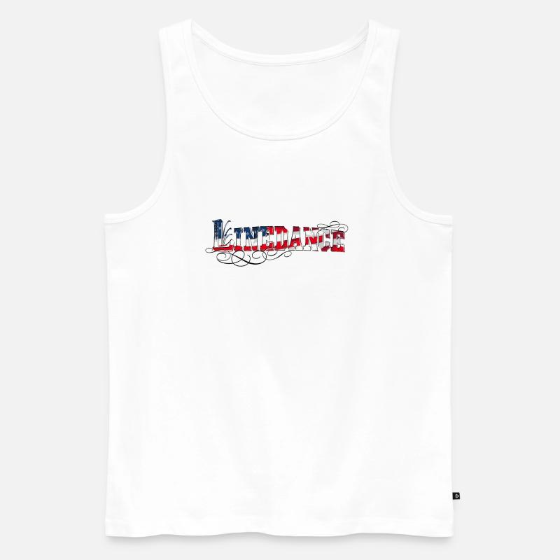 kl_linedance68c - Männer Premium Bio Tank Top - Weiß
