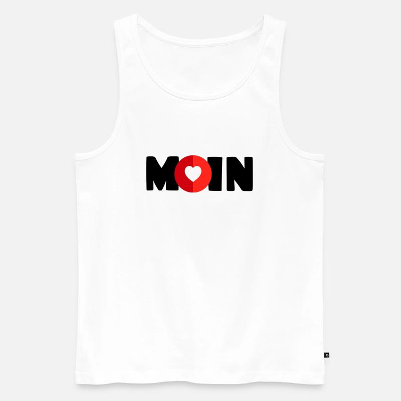 Moin Herz - Männer Premium Bio Tank Top - Weiß