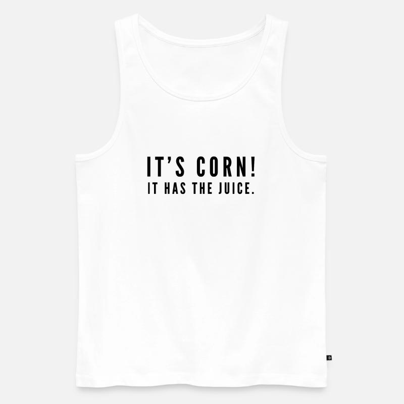 Its corn - Männer Premium Bio Tank Top - Weiß