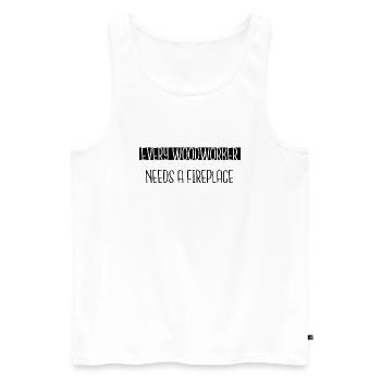 carpenter jokes union carpenter tshirts chainsaw - Männer Premium Bio Tank Top - Weiß - Vorne - Michal (187cm)