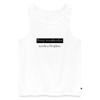 arboriculture funny woodworking daddesign - Men's Premium Organic Tank Top - white - Front - AI Model Male 178 light (178cm)