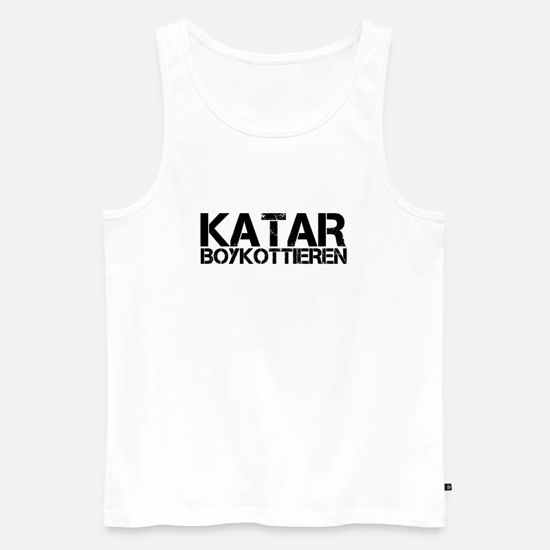 WM Katar - Männer Premium Bio Tank Top - Weiß
