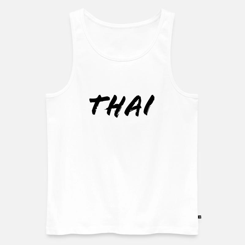 thai - Männer Premium Bio Tank Top - Weiß
