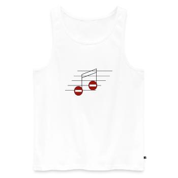 Verbotene Notizen - Männer Premium Bio Tank Top - Weiß - Vorne - AI Model Male 178 light (178cm)