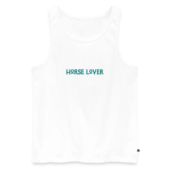 Horse Lover - Equestrian - Reiter - Reiten - Pferd - Männer Premium Bio Tank Top - Weiß - Vorne - AI Model Male 178 light (178cm)