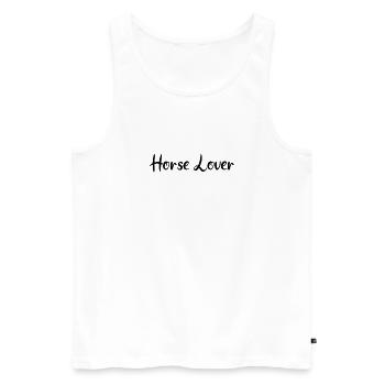 Amoureux des chevaux - Équitation - Cavalier - Équitation - Cheval - Débardeur bio Premium Homme - blanc - Devant - AI Model Male 178 light (178cm)
