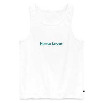 Amoureux des chevaux - Équitation - Cavalier - Équitation - Cheval - Débardeur bio Premium Homme - blanc - Devant - Michal (187cm)