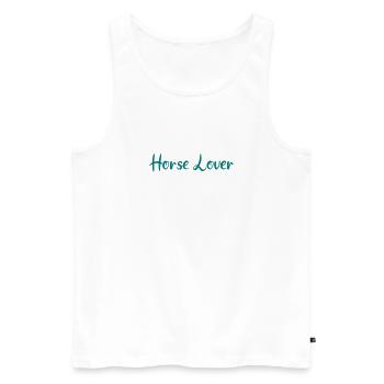 Amoureux des chevaux - Équitation - Cavalier - Equitation - Cheval - Débardeur bio Premium Homme - blanc - Devant - AI Model Male 178 light (178cm)