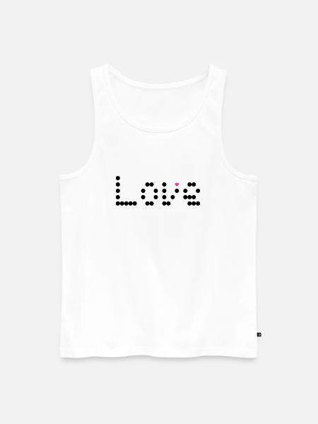 love dots - Männer Premium Bio Tank Top - Weiß