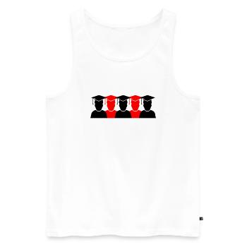 Students Diplomas 2 - Men's Premium Organic Tank Top - white - Front - Michal (187cm)
