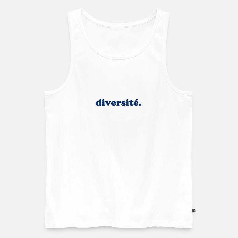 diversité - Diversität - Männer Premium Bio Tank Top - Weiß