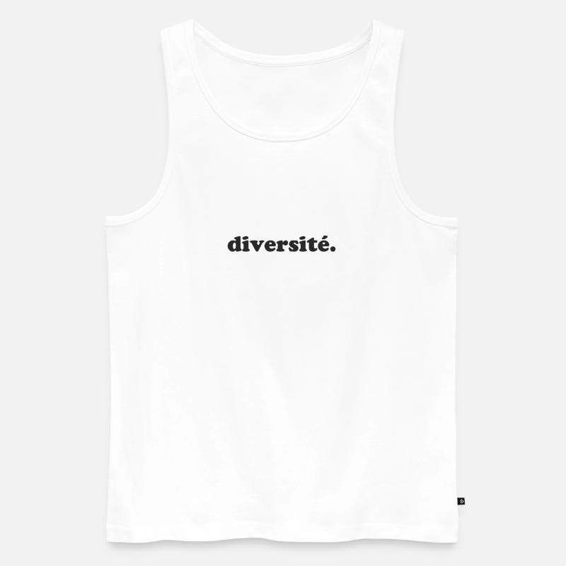 diversité - Diversität - Männer Premium Bio Tank Top - Weiß