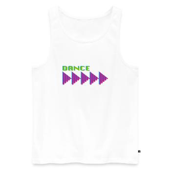Dance tanzen 80er Jahre Retro Vintage valentinstag - Männer Premium Bio Tank Top - Weiß - Vorne - AI Model Male 178 light (178cm)