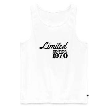 Limited edition 1970 vintage - gift - Men's Premium Organic Tank Top - white - Front - Michal (187cm)