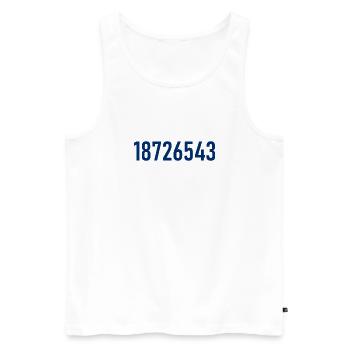 18726543 - LS V8 - Ordre d’allumage - Cylindre - Débardeur bio Premium Homme - blanc - Devant - Michal (187cm)
