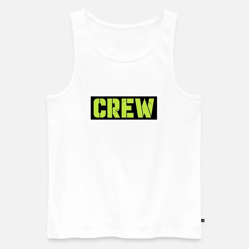 crew design - Männer Premium Bio Tank Top - Weiß