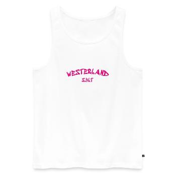 Westerland - Sylt - North Sea - Anchor - Seagull - Island - Men's Premium Organic Tank Top - white - Front - AI Model Male 178 light (178cm)