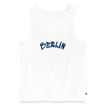 Berlin - Deutschland - Germany - Brandenburger Tor - Männer Premium Bio Tank Top - Weiß - Vorne - AI Model Male 178 light (178cm)