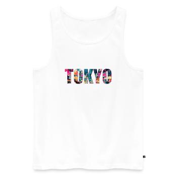 TOKYO Stadt in Japan - Männer Premium Bio Tank Top - Weiß - Vorne - Michal (187cm)