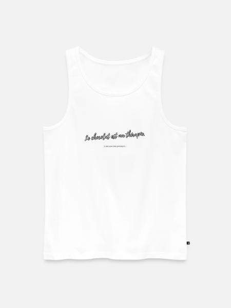 Chocolate Therapy - Men's Premium Organic Tank Top - white