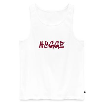 Hygge - Tradition danoise - Attitude face à la vie - Nice - Débardeur bio Premium Homme - blanc - Devant - AI Model Male 178 light (178cm)
