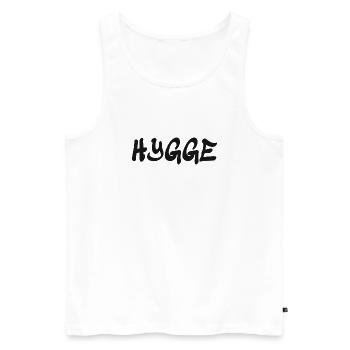Hygge - Tradition danoise - Attitude face à la vie - Nice - Débardeur bio Premium Homme - blanc - Devant - AI Model Male 178 light (178cm)