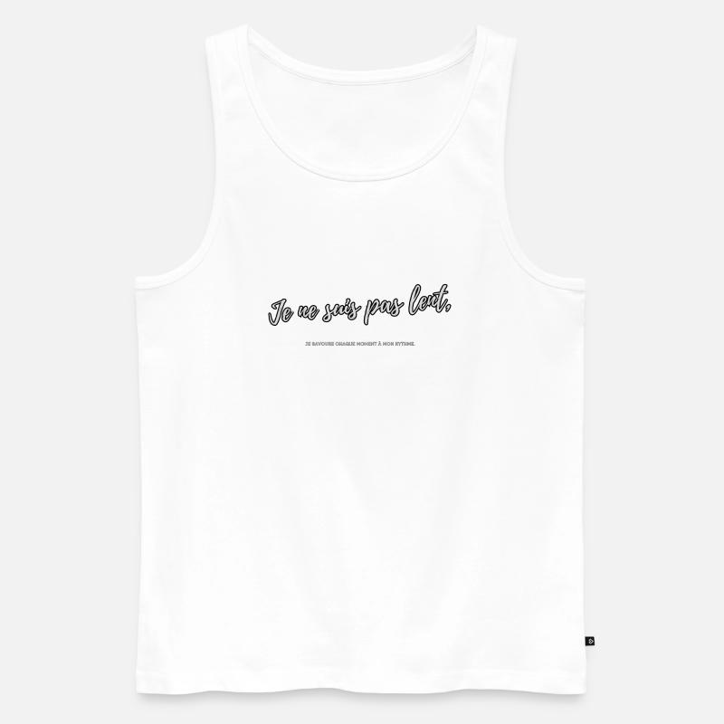 Langsam - Männer Premium Bio Tank Top - Weiß