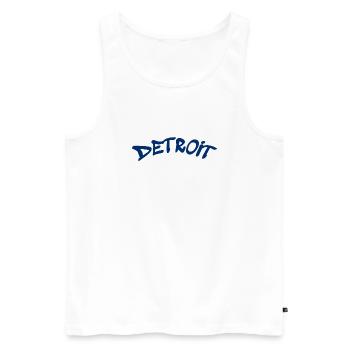 Détroit - Michigan - États-Unis - Amérique - Débardeur bio Premium Homme - blanc - Devant - Michal (187cm)