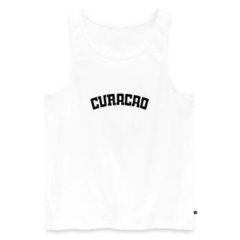 Curacao - Est 1499 - Dutch Caribbean - Karibik - Männer Premium Bio Tank Top - Weiß - Vorne - Michal (187cm)