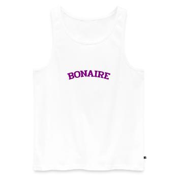 Bonaire - Kralendijk - Karibik - Dutch Caribbean - Men's Premium Organic Tank Top - white - Front - Michal (187cm)