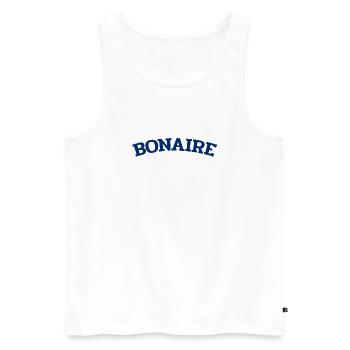Bonaire - Kralendijk - Karibik - Dutch Caribbean - Men's Premium Organic Tank Top - white - Front - Michal (187cm)