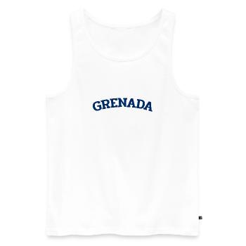 Grenada - Saint George ́s - Caribbean - West Indies - Men's Premium Organic Tank Top - white - Front - AI Model Male 178 light (178cm)