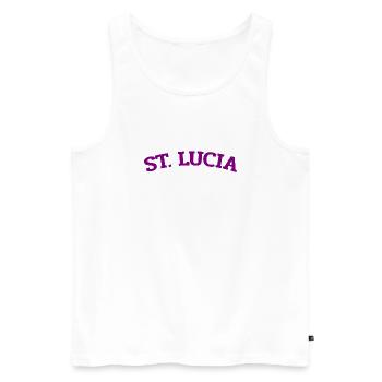 Saint Lucia - Castries - Karibik- West Indies - Männer Premium Bio Tank Top - Weiß - Vorne - AI Model Male 178 light (178cm)