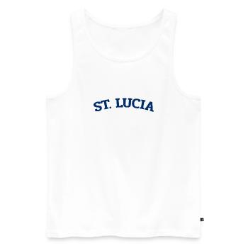 Saint Lucia - Castries - Karibik- West Indies - Männer Premium Bio Tank Top - Weiß - Vorne - AI Model Male 178 light (178cm)