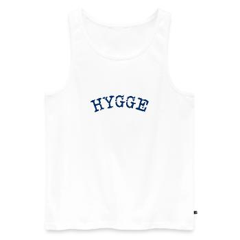 Hygge Scandinavian Lifestyle - Männer Premium Bio Tank Top - Weiß - Vorne - Michal (187cm)