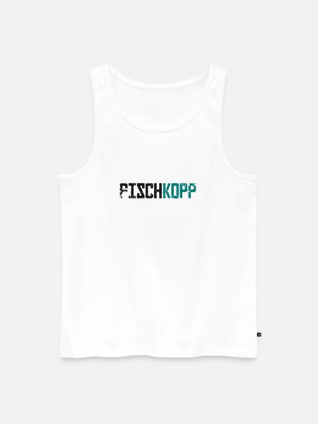 Fischkopp Fisch Fischkopf Küste Angler Fischer - Männer Premium Bio Tank Top - Weiß