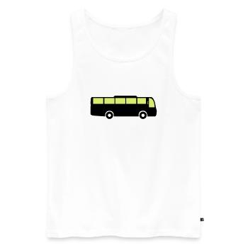 bus - Männer Premium Bio Tank Top - Weiß - Vorne - Michal (187cm)