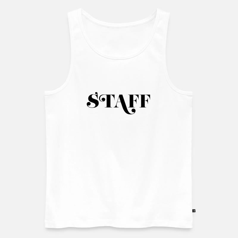 Staff - Männer Premium Bio Tank Top - Weiß