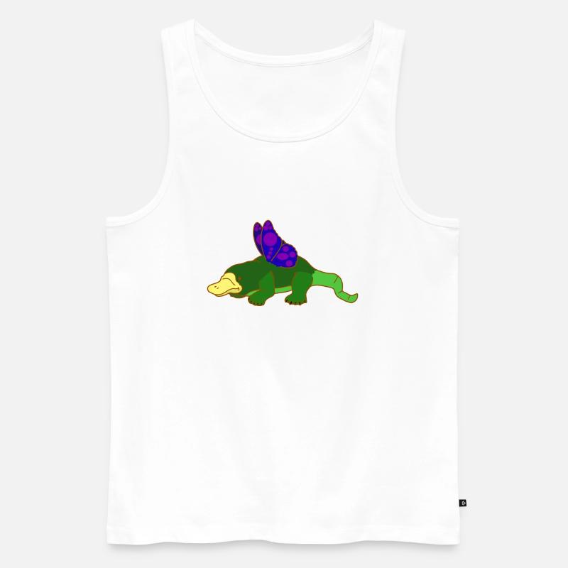 Psychedelic Platypus - Männer Premium Bio Tank Top - Weiß